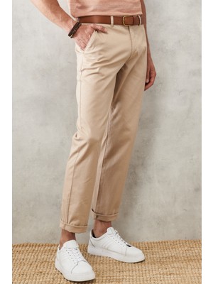 ALTINYILDIZ CLASSICS Erkek Bej Comfort Fit Rahat Kesim Esnek Chino Casual Pantolon