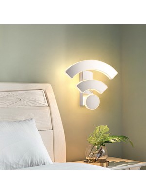 Xinh 26 cm Wifi Akrilik Duvar Lambası, 220VLED11W Modern Akrilik Koridor Lambası Yatak Odası Başucu Lambası, Sıcak Işık (Yurt Dışından)