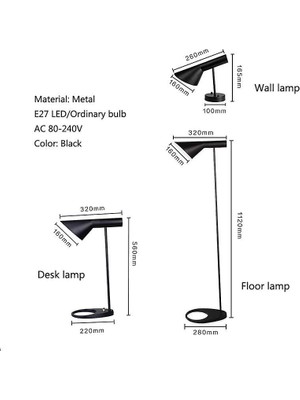 Xinh Nordic Modern Minimalist Duvar Lambası ve masa Lambası ve kat Lambaları E27 Oturma Odası Yatak Odası Çalışma Ofis Cafe Için Kişilik Lambası (Duvar Lambası) (Yurt Dışından)