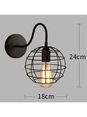 Xinh LED Duvar Işık Retro Loft Endüstriyel Duvar Lambası Siyah E27 Vintage Aplikler Duvar Lambası Endüstriyel Aydınlatma Armatürü Kapalı (Yurt Dışından)