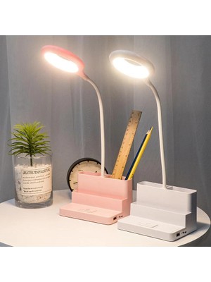 Xinh Yaratıcı 3 In1 LED Kalem Tutucu Masa Işık USB Şarj Öğrenci Okuma Kitap Lambası Dokunmatik Yatak Odası Başucu Göz Koruma Masa Lambaları | Masa Lambaları (Yurt Dışından)