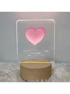 Xinh Lambalar Ins 3D Romantik Yaratıcı Yatak Odası USB Masa Işık (Yurt Dışından)