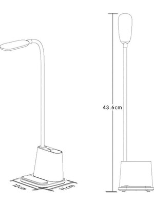 Xinh Dokunmatik Karartma ve Göz Koruma LED USB Şarj Masası Lambası (Beyaz) (Yurt Dışından)