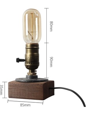 Xinh E27 Masa Lambası Vintage Endüstriyel Masa Lambası Loft Edison Masa Fenerler Oturma Odası Başucu Yatak Odası Lamba Ev Deco Işık Armatürleri | LED Masa Lambaları (Yurt Dışından)