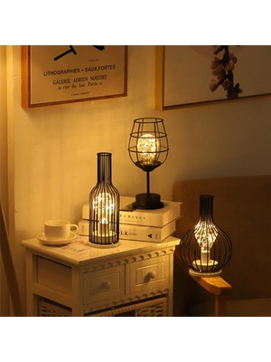 Xinh Sanat LED Masa Lambası Okuma Lambası Gece Lambası Yatak Odası Başucu Lambası Masası Aydınlatma Oturma Odası Retro Klasik Demir Ev Dekorasyon | LED Masa Lambaları (Yurt Dışından)