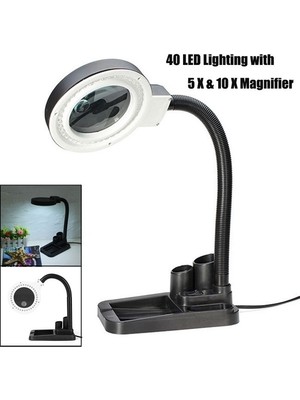 Xinh Büyüteç El Sanatları Cam Masa Lambası 5x 10X Büyüteç 40 LED Işıkları ile (Yurt Dışından)