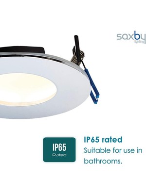 Xinh Saxby Aydınlatma Orbitalplus IP65 9W Krom Etkisi Plaka Banyo Gömme Işık - Sıcak Beyaz (Yurt Dışından)