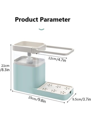 Xinh Sünger Pompa Dağıtıcı Sünger Tutucu Temizleme Sıvı Dağıtıcı Konteyner Manuel Basın Sabun Organizatör Mutfak Temizleyici Aracı | Sıvı Sabunlukları (Mavi) (Yurt Dışından)