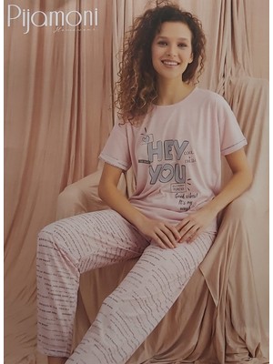 Pijamoni Pijamani Kadın Pijama Takımı-Hey You