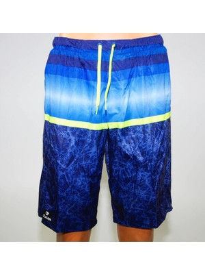 Olaian Erkek Boardshort Şort Mayo Uzun Deniz Havuz Astarlı Short Mavi Olaıan
