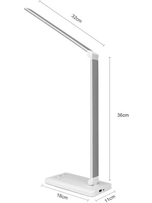 Kademesiz Dim Masa Okuma Işık Katlanabilir Dönebilen Dokunmatik Anahtarı LED Masa Lambası Dc 5 V USB Şarj Portu Zamanlama Masası Lambası | Masa Lambaları (Yurt Dışından)