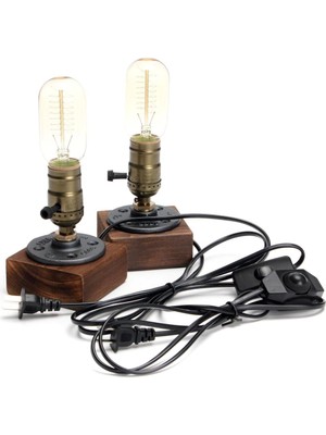 E27 Masa Lambası Vintage Endüstriyel Masa Lambası Loft Edison Masa Fenerler Oturma Odası Başucu Yatak Odası Lamba Ev Deco Işık Armatürleri | LED Masa Lambaları (Yurt Dışından)