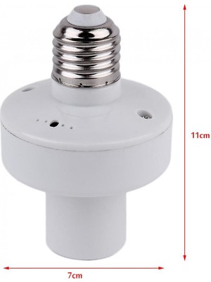 E27 Vida Kablosuz Uzaktan Kumanda Işık Lambası Ampul Tutucu Baz Cap 220 V (Yurt Dışından)