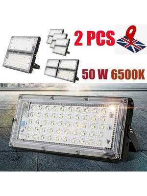 (Mavi) 2x 240 V 50 W LED Sel Işık IP65 Bahçe Açık Güvenlik Peyzaj Smd Spotlight (Yurt Dışından)