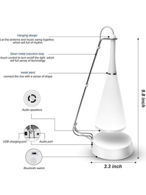 Ses LED Masa Lambası Dokunmatik Anahtarı Şarj Edilebilir Dim Kablosuz Şarj Çıkışı USB Okuma Yatak Odası Masa LED Lambalar (Yurt Dışından)