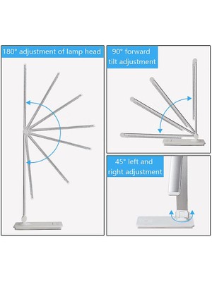 LED Masa Lambası, Göz Bakımı Masa Lambaları, Cep Telefonu Kablosuz Şarj Cihazı (Gümüş) (Yurt Dışından)