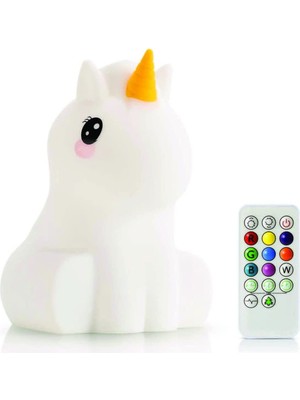 Fybang Kids Unicorn Gece Lambası, Sarılabilir Kreş Işık, Silikon LED Lamba (Yurt Dışından)