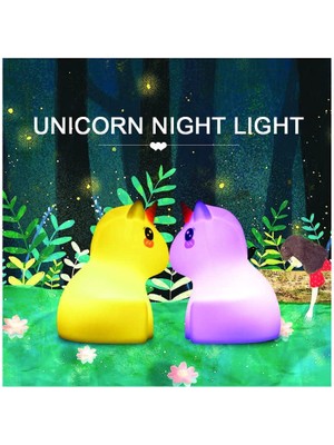 Fybang Kids Unicorn Gece Lambası, Sarılabilir Kreş Işık, Silikon LED Lamba (Yurt Dışından)