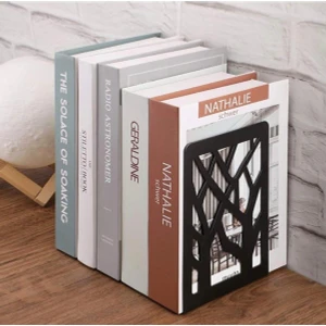Evay Tasarım Ağaç Desenli Metal Kitap Desteği - Kitap Tutucu - Ev ve Ofis Dekoratif Aksesuar( 2 Li Set)