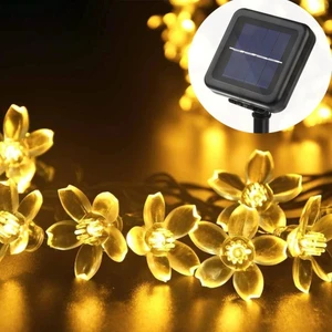 50 Ledli Solar Çiçekli Gün Işığı Bayçe Aydınlatma Dekorasyon Güneş Enerjili