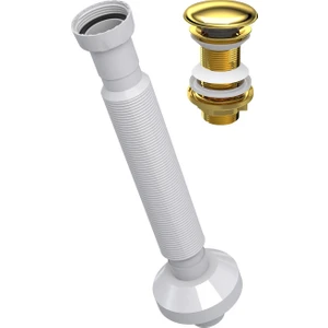 Seramik Kapaklı Altın Klik Klack Lavabo Süzgeci 32 Sifon
