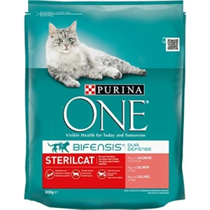 One Bifensis Yetişkin ve Kısırlaştırılmış Kediler Için Somonlu Tam Kuru Kedi Maması 800GR