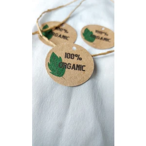 Çikoleyt Design Kraft Organic Etiket Gıda Etiketi  Delikli 4x4 cm 50 Adet