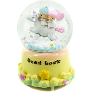 Mix Oyuncak Kar Küresi Kurmalı Büyük Boy Unicorn Prensesler Kar Küresi