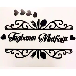 Ahşap Dekoratif Mutfak Duvar Yazısı