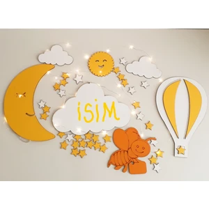 Ahşap Işıklı Çoçuk Odası Dekoru 01