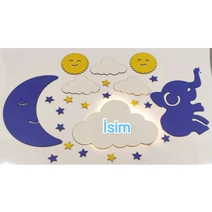 Ahşap Işıklı Çoçuk Odası Dekoru 04