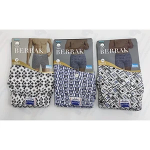 3lü Erkek Desenli Penye Short Boxer 1053