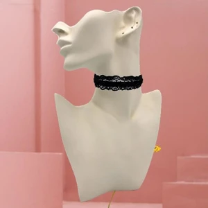 Kadın Dantel & Kadife Choker Kolye Siyah Renk