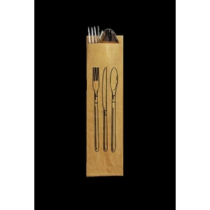 Çatal Kaşık Baskılı Çizgili Şamua Kese Kağıdı 7X28 cm 1 kg