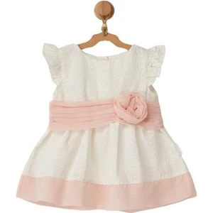 AC22577 Stylısh Girl Bebek Elbise Ekru