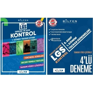 Bilfen Yayınları 8. Sınıf 1. Dönem Son Kontrol Tekrar - 4'lü Deneme Seti