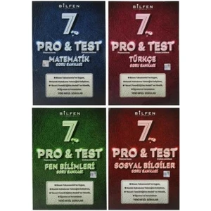 Bilfen Yayınları 7. Sınıf Pro & Test Soru Bankası Seti 4 Kitap