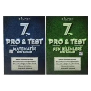Bilfen Yayınları 7. Sınıf Pro & Test Matematik Fen Soru Bankası Seti