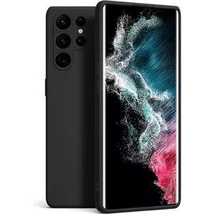 M.TK Moveteck Samsung Galaxy S22 Ultra Uyumlu Kılıf Yumuşak Kamera Lens Korumalı Silikon Içi Kadife