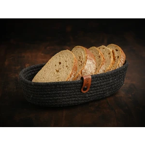 Pamuk İp El Yapımı Ekmek Sepeti 22 X 12 X 5 Cm