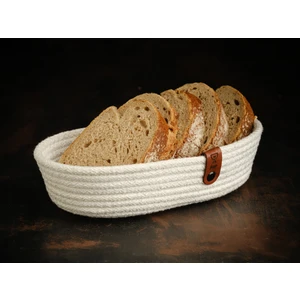 Pamuk İp El Yapımı Ekmek Sepeti 22 X 12 X 5 Cm