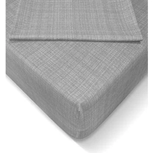 Fitted Lastikli Çift Kişilik Çarşaf Seti (160x200 Cm )- Gri