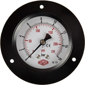 Çap Ø63 Mm Ön Flanşlı Kuru Tip Manometre