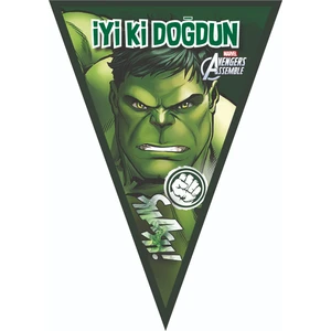 Parti Furyası Hulk Parti Malzemeleri Üçgen Iyi Ki Doğdun Flama
