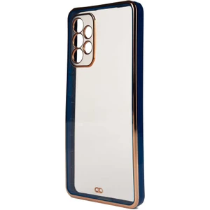 Samsung Galaxy A52 Kılıf Köşeli Gold Şeffaf Kapak