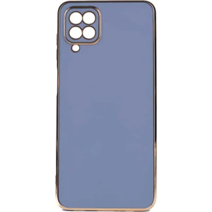 Samsung Galaxy A12 Kılıf Köşeli Altın Model Kapak