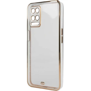 Oppo A54 4g Kılıf Köşeli Gold Şeffaf Kapak