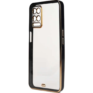 Oppo A54 4g Kılıf Köşeli Gold Şeffaf Kapak