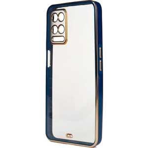 Oppo A54 4g Kılıf Köşeli Gold Şeffaf Kapak