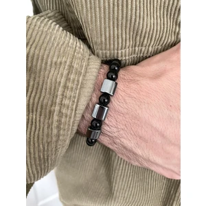 Padore Accessory  , Hematit ve Onix ile Tasarlanmış Doğal Taş Bileklik